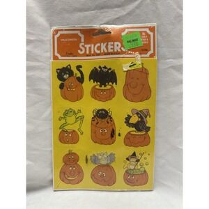 Eureka Paper Magic Vintage Halloween Pumpkin 36 Stickers New Package Spider Crow